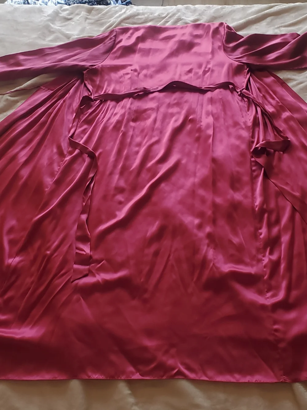 Vintage Silk Robe Set XL Valerie Stevens Pink 90s Boudoir Lingerie Lounge - Picture 7 of 16